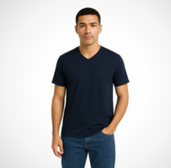 V Neck T-Shirt – Soft 100% Cotton, Modern Slim or Regular Fit, Vibrant and Pastel Colors, Lightweight, Ultra Breathable, Tagless Label, Durable, Machine Washable, Unisex Casual Top